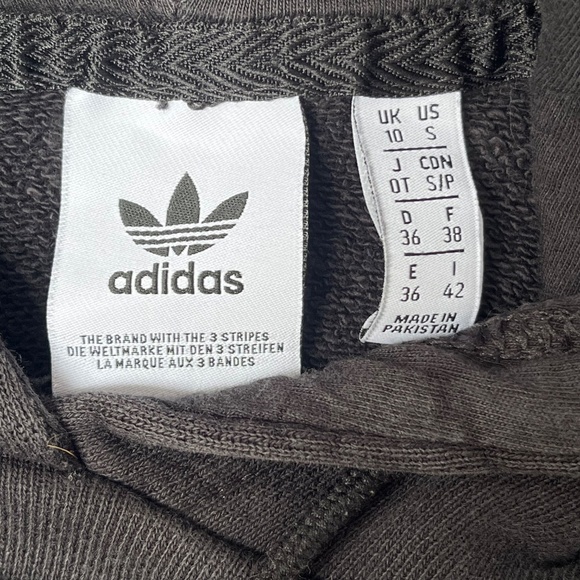 Adidas Originals Large Trefoil Hoodie / Sweatshirt, Black / White, Small - Picture 4 of 10